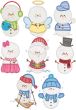 Sweet Snowmen Applique Machine Embroidery Designs By JuJu