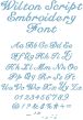 Wilton Script Embroidery Font | Machine Embroidery Designs by JuJu