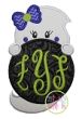 Ghost Peeker Girl Applique | Machine Embroidery Designs by JuJu