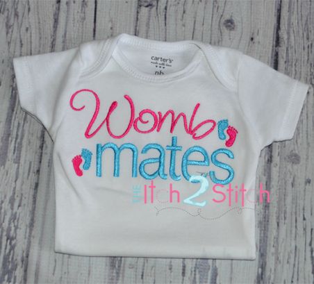 Womb Mates Embroidery Design | Machine Embroidery Designs by JuJu