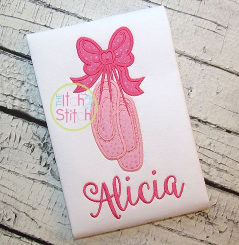 Ballet Slippers Applique | Machine Embroidery Designs by JuJu