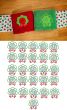 Christmas Wreath Embossed Monogram Alphabet Machine Embroidery Designs by JuJu