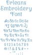 Orleans Embroidery Font | Machine Embroidery Designs by JuJu