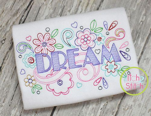 Itch 2 Stitch Dream Doodle Digital Embroidery Machine Designs by JuJu