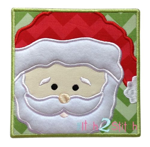 Santa Box Applique | Machine Embroidery Designs by JuJu