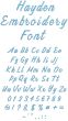 Hayden Embroidery Font | Machine Embroidery Designs by JuJu
