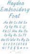 Hayden Embroidery Font | Machine Embroidery Designs by JuJu