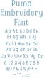 Puma Embroidery Font | Machine Embroidery Designs by JuJu