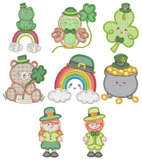 Sweet St. Patrick's Day Applique Machine Embroidery Designs By JuJu