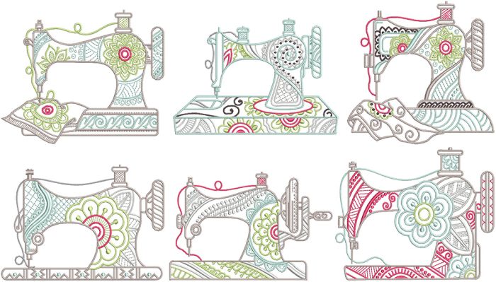 Mehndi Sewing Machines Digital Machine Embroidery Designs by JuJu