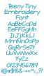 Teeny Tiny Embroidery Font Machine Embroidery Designs by JuJu
