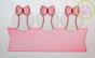 Baseball Bow Trio Banner Sketch Embroidery Design | Machine Embroidery Designs by JuJu