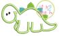 Dino Dinosaur Applique | Machine Embroidery Designs by JuJu