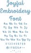 Joyful Script Embroidery Font | Machine Embroidery Designs by JuJu
