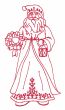 Old World Santas Redwork Machine Embroidery Designs by JuJu