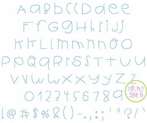 Babyish Bean Embroidery Font | Machine Embroidery Designs by JuJu