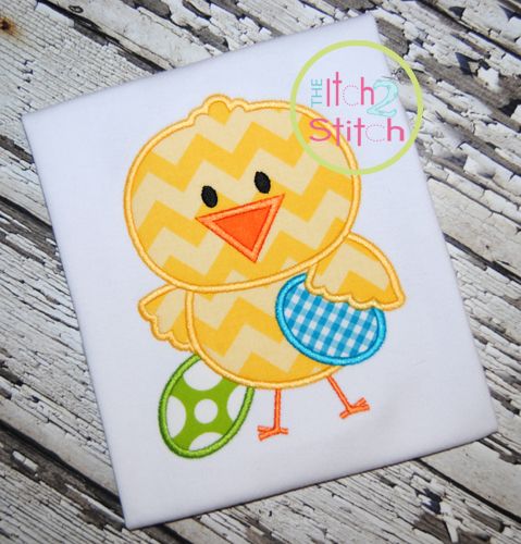 Easter Chick Boy Applique | Machine Embroidery Designs by JuJu