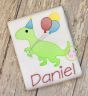 Birthday T-Rex Sketch | Machine Embroidery Designs by JuJu