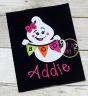 Boo Banner Ghost Girl Applique | Machine Embroidery Designs by JuJu