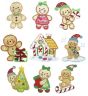 Merry Christmas Ginger Applique Machine Embroidery Designs by JuJu 