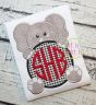 Elephant Mascot Monogram Peeker Applique | Machine Embroidery Designs by JuJu