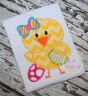 Easter Chick Girl Applique | Machine Embroidery Designs by JuJu