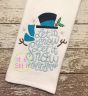 Let it Snow Snowman Embroidery | Machine Embroidery Designs by JuJu