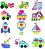 Valentine Vehicles Applique Machine Embroidery Designs by JuJu