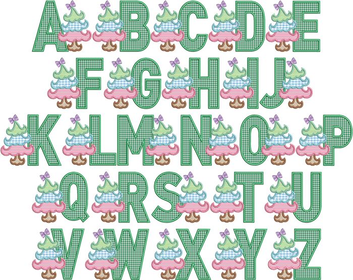 Curly Tree Alphabet | Machine Embroidery Designs by JuJu