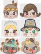 Thanksgiving Friends Peekers Applique Machine Embroidery Designs by JuJu 