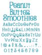 Peanut Butter Smoothies Embroidery Font Machine Embroidery Designs by JuJu