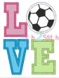 Soccer LOVE Applique Design | Machine Embroidery Designs by JuJu