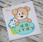 Birthday Puppy Applique | Machine Embroidery Designs by JuJu