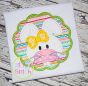 Bunny Face Scalloped Circle | Machine Embroidery Designs by JuJu