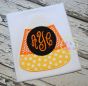 Candy Corn Monogram Applique | Machine Embroidery Designs by JuJu