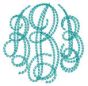Fun Stitch Circular Script Monogram Machine Embroidery Designs by JuJu