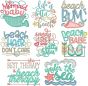 Beach Word Art 1 Machine Embroidery Designs By JuJu