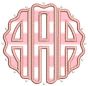 Circle Scallop Monogram Applique  Machine Embroidery Designs By JuJu