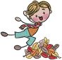 Fall Stix People | Machine Embroidery Designs by JuJu