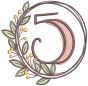 Hope Laurel Numbers | Machine Embroidery Designs by JuJu 