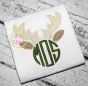 Deer Antlers Monogram Applique | Machine Embroidery Designs by JuJu