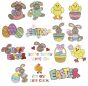 Bunny Hop Filled Version Easter Machine Embroidery Designs by JuJu