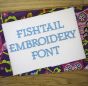 Fishtail Embroidery Font Machine Embroidery Designs by JuJu