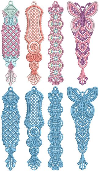 Freestanding Lace Bookmarks Machine Embroidery Designs by JuJu