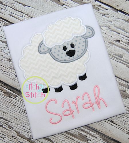 Lamb Applique | Machine Embroidery Designs by JuJu