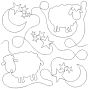 Sheep Moon Stars End-to-End Quilting Design | Machine Embroidery Designs by JuJu