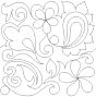 Flower Power Paisley 2 End-to-End Quilting Design | Machine Embroidery Designs by JuJu