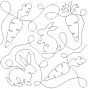 Bunnies And Carrots End-to-End Quilting Design | Machine Embroidery Designs by JuJu