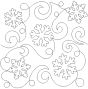 Snowflakes Loops Swirls End-to-End Quilting Design | Machine Embroidery Designs by JuJu