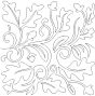 Fall Leaves and Acorns End-to-End Quilting Design | Machine Embroidery Designs by JuJu